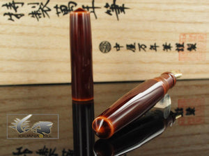 Stylo plume Nakaya Cigar Piccolo, Toki-Tamenuri, ébonite, pointe élastique