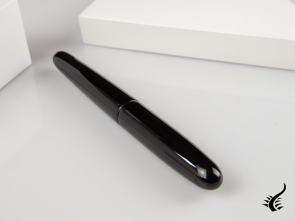 Nakaya Cigar Fountain Pen Portable, Black, Ebonite, 14k Gold bicolour