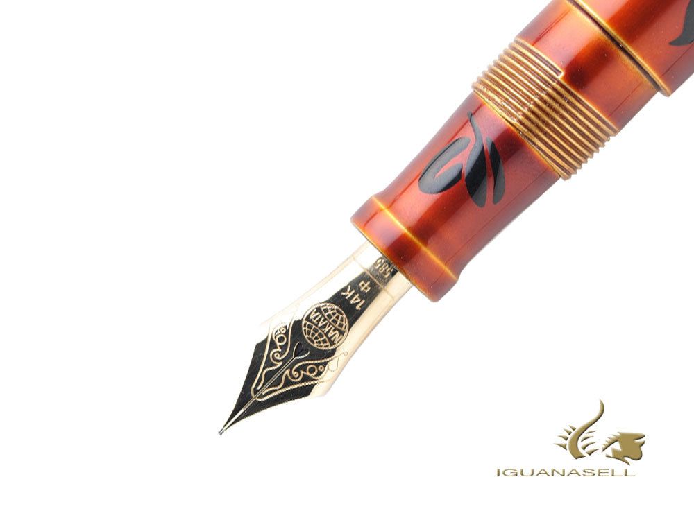 Nakaya Cigar Fountain Pen Portable, Forest of Owl Shu-ai, Ebonite