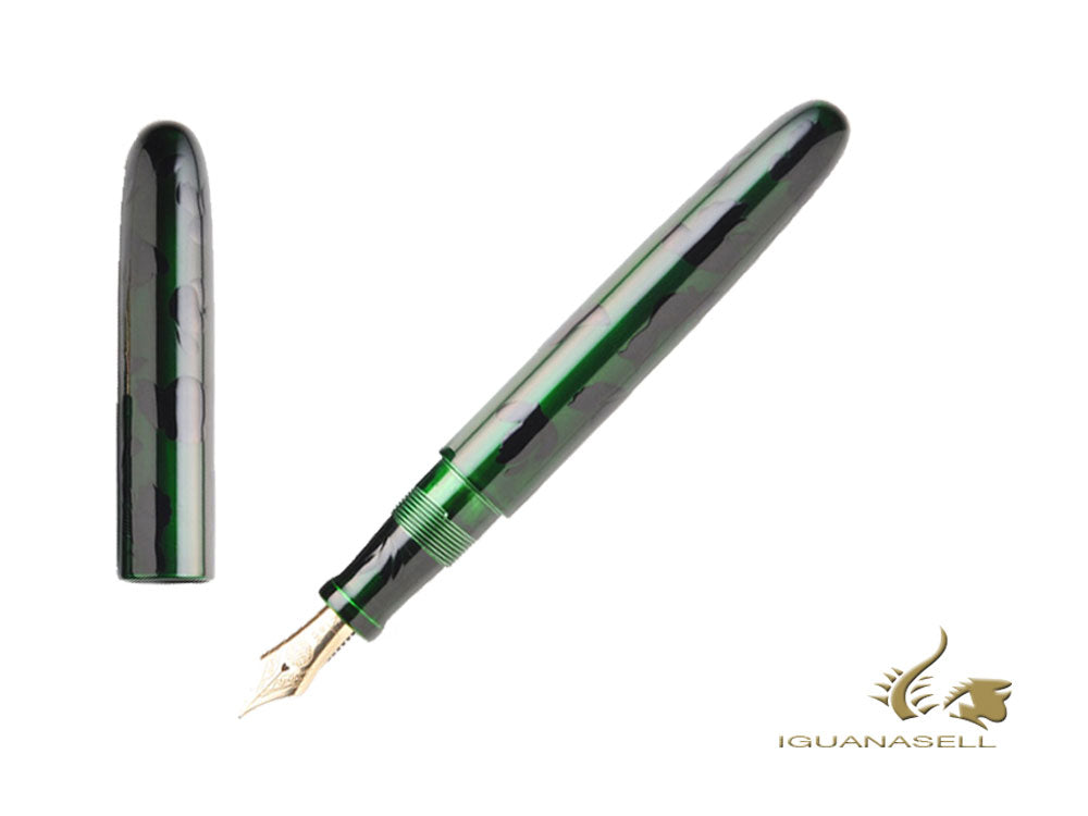 Stylo plume portable Nakaya Cigar, Forêt de hibou Midori, ébonite