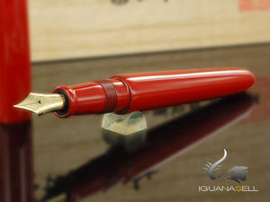 Stylo plume portable Nakaya Cigar, Shu, ébonite, or 14 carats