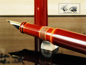 Nakaya Cigar Long Toki Tamenuri Fountain Pen, Ebonite and Urushi lacquer