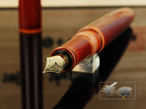 Stylo Plume Nakaya Cigar Long Toki Tamenuri, Ebonite et laque Urushi