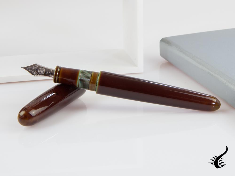 Nakaya Cigar Heki-Tamenuri Fountain Pen Portable, Ebonite Urushi lacquer