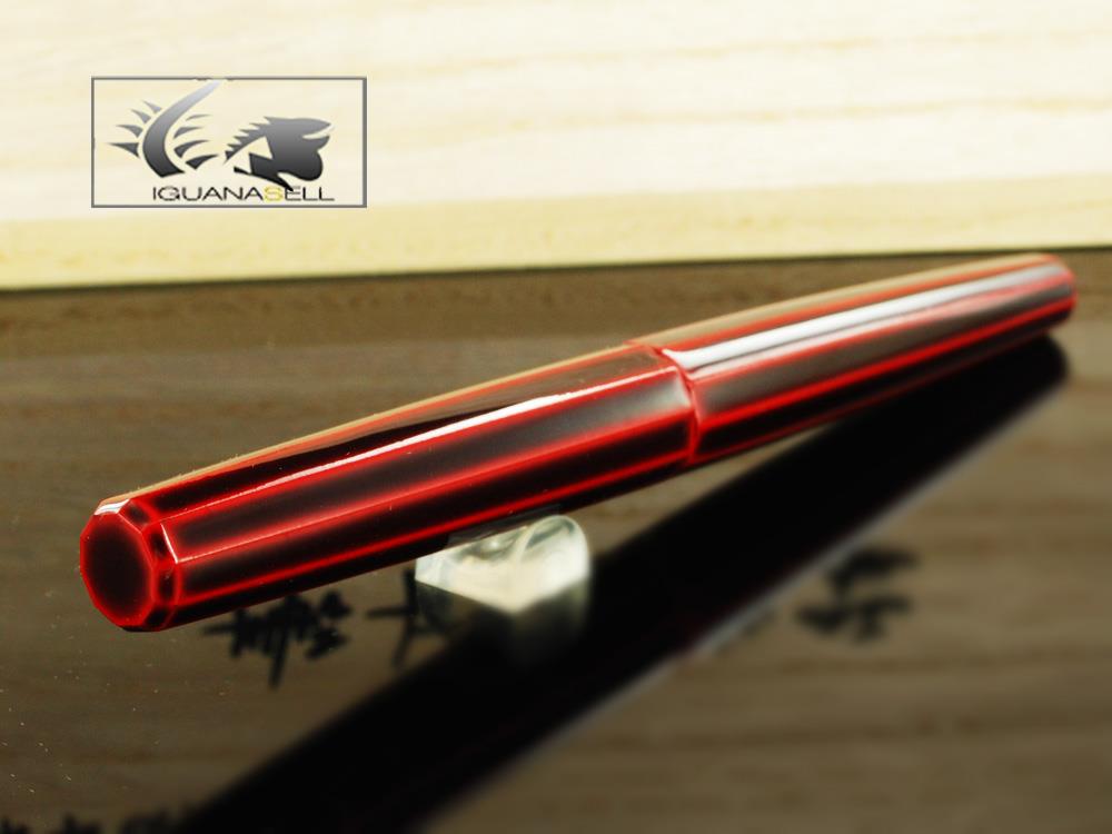 Nakaya Cigar Long Aka Tamenuri Fountain Pen, Ebonite and Urushi lacquer