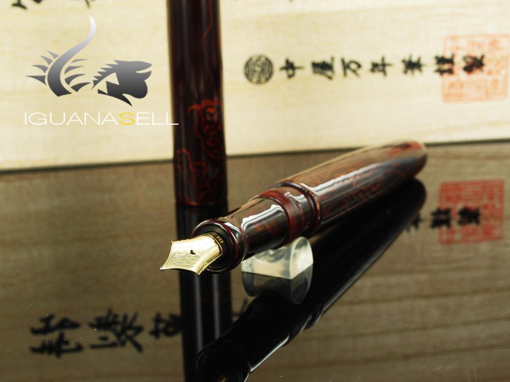 Nakaya Cigar Long Ascending Dragon 3 Fountain Pen, Ebonite