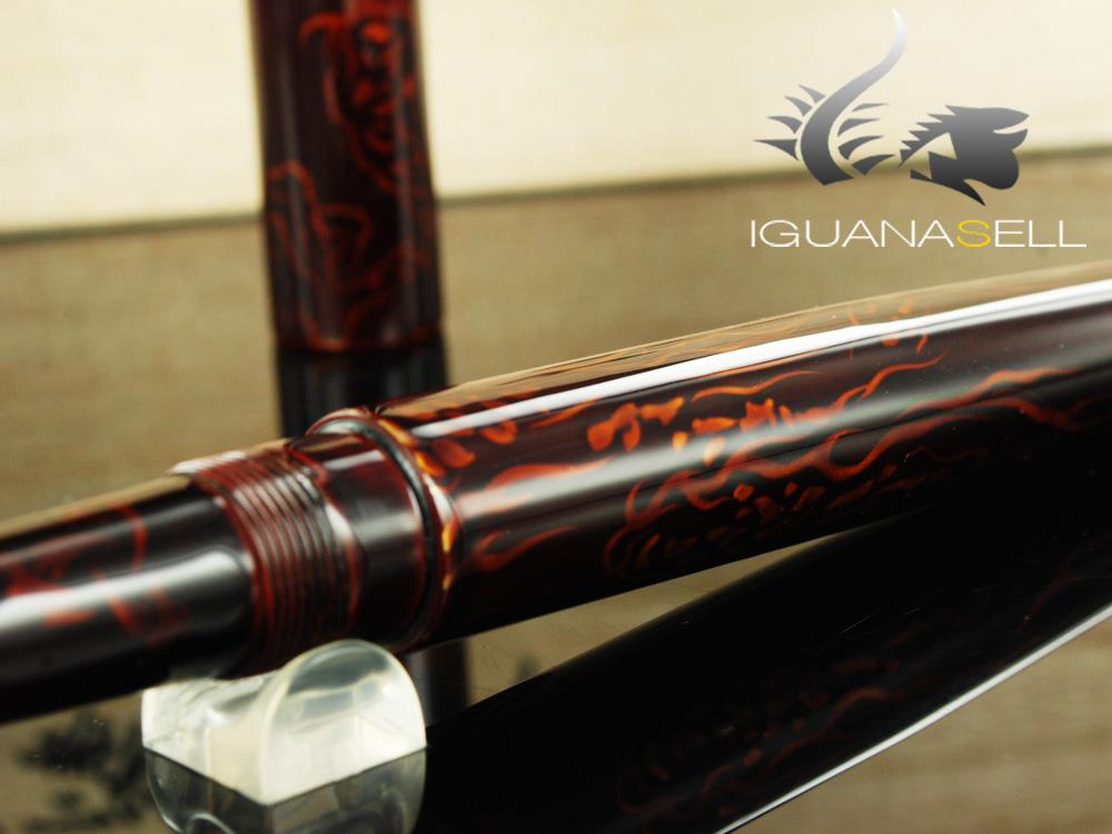 Nakaya Cigar Long Ascending Dragon 3 Fountain Pen, Ebonite