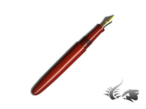 Stylo plume à cigare Nakaya long, Shu-Nurihanashi, ébonite, or 14 carats