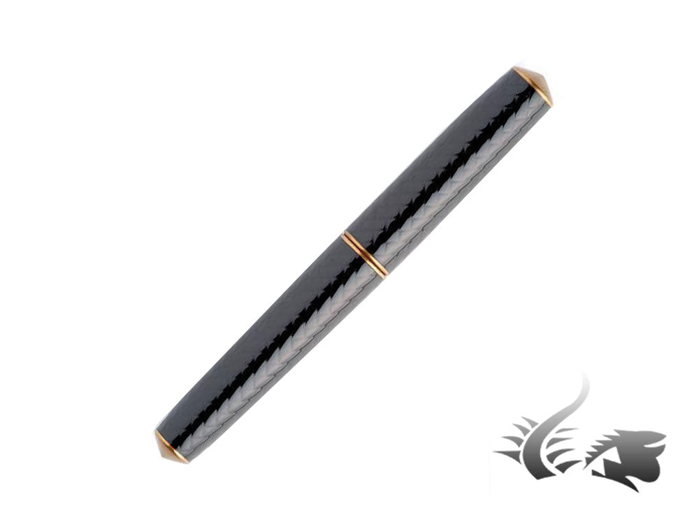 Stylo plume Nakaya Cigar Makie Ajiro, noir, Piccolo, ébonite