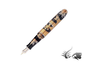 Nakaya Cigar Makie Dragon of the Chinese Emperor Fountain Pen, Portable