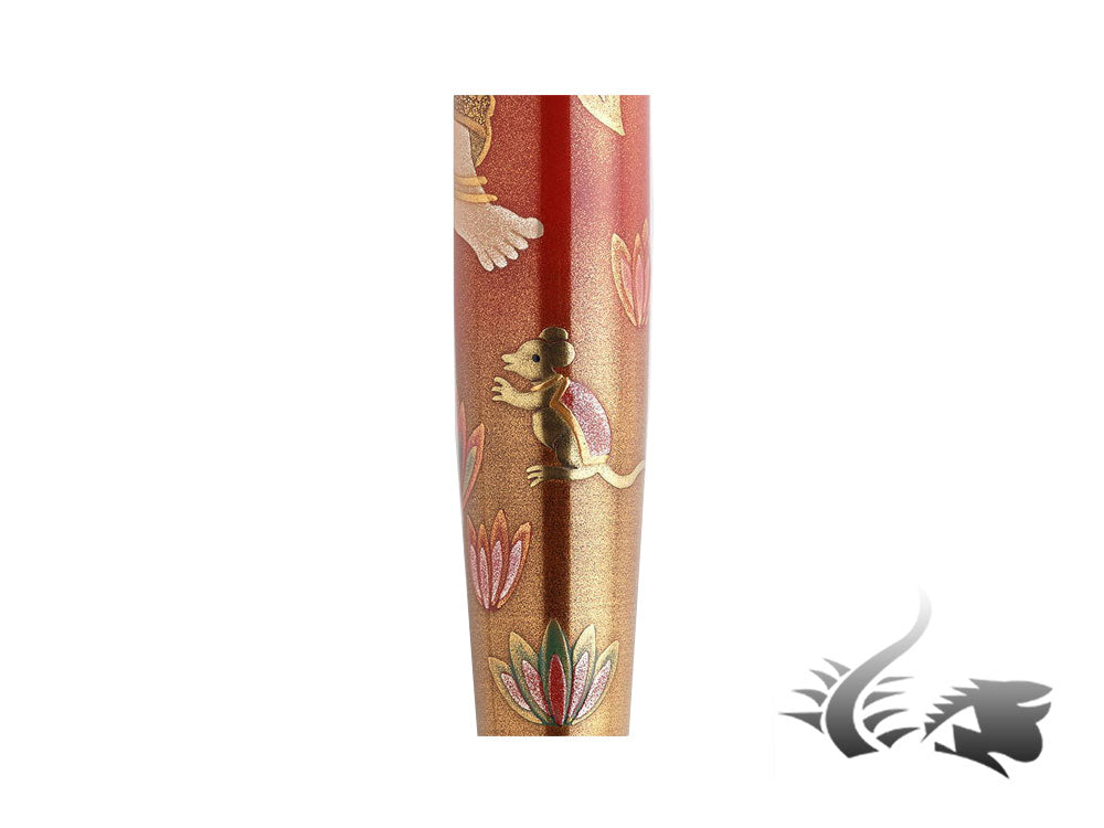 Nakaya Cigar Makie Ganesh Fountain Pen, Long, Ebonite