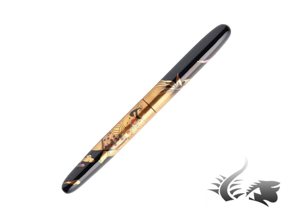 Nakaya Cigar Makie Hanuman Fountain Pen, Long, Ebonite