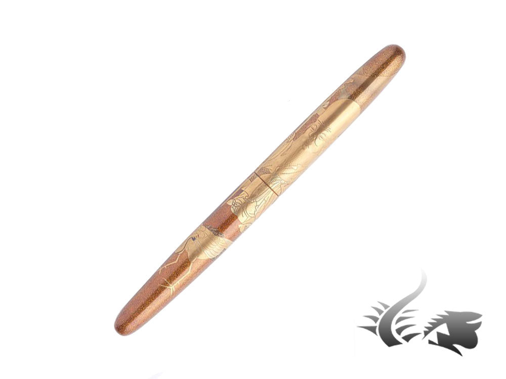 Nakaya Cigar Makie Jurojin Fountain Pen, Long, Urushi lacquer