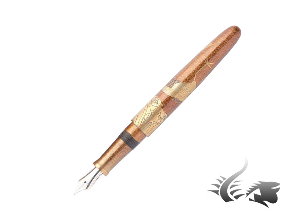 Stylo plume Nakaya Cigar Makie Jurojin, long, laque Urushi