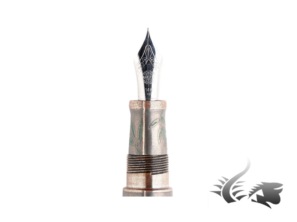 Stylo plume Nakaya Cigar Makie Nanten Scatterling, Piccolo, ébonite