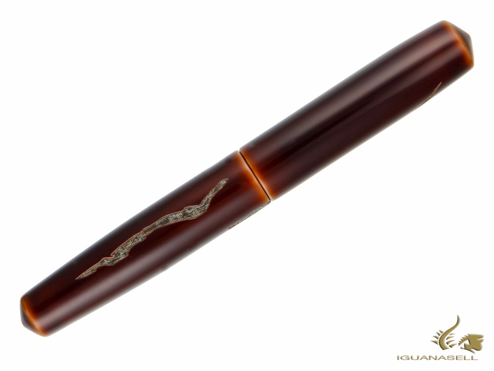 Nakaya Cigar Nuno kise Hon Kataji Fountain Pen Piccolo, Toki-Tamenuri