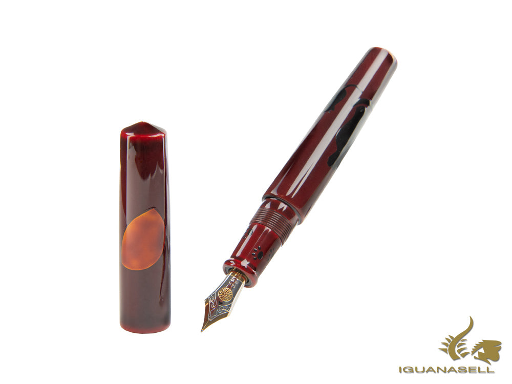 Nakaya Cigar Piccolo, Un chat profitant de la lune, Ebonite, Demi-lune