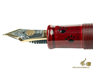 Nakaya Cigar Piccolo, Un chat profitant de la lune, Ebonite, Demi-lune