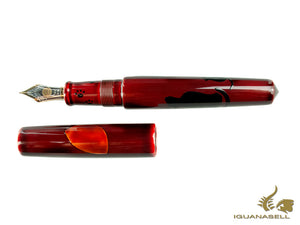 Nakaya Cigar Piccolo, Un chat profitant de la lune, Ebonite, Demi-lune