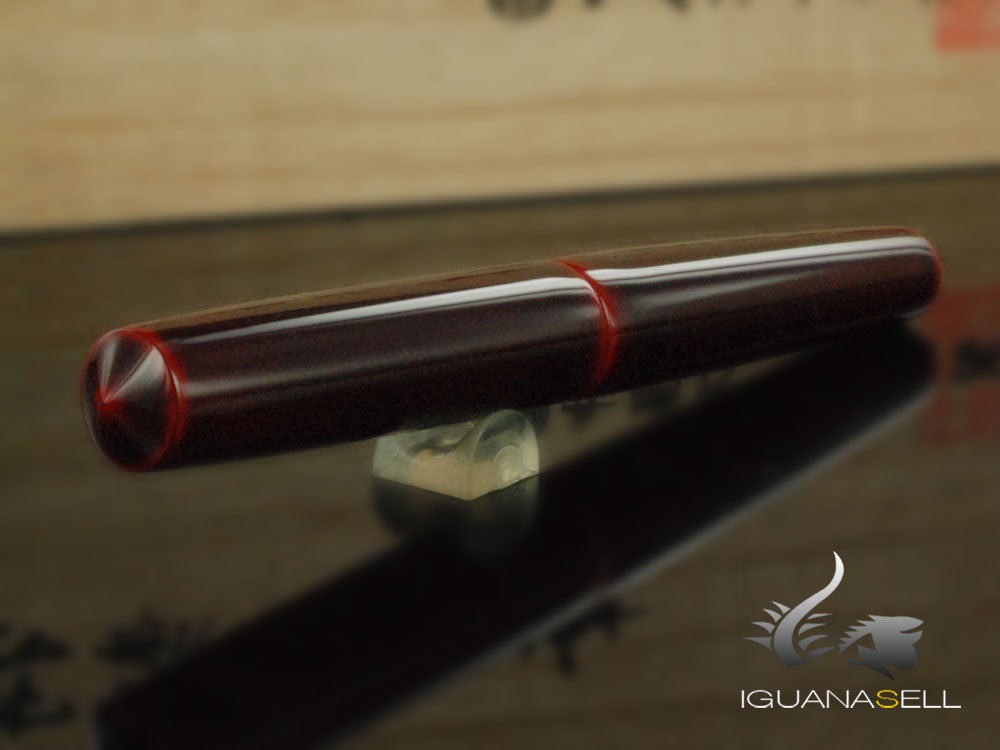 Nakaya Cigar Piccolo Aka-Tamenuri Fountain Pen, Elastic Nib