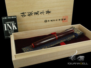 Nakaya Cigar Piccolo Aka-Tamenuri Fountain Pen, Elastic Nib