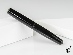 Nakaya Cigar Piccolo Fountain Pen, Black, Ebonite and Urushi lacquer