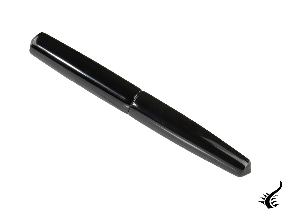 Nakaya Cigar Kuro-Roiro Piccolo Fountain Pen, Black, Urushi lacquer