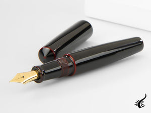 Nakaya Cigar Piccolo Fountain Pen, Kuro-Tamenuri, Ebonite