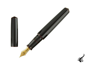 Stylo plume Nakaya Cigar Piccolo, Kuro-Tamenuri, ébonite