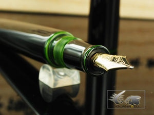 Nakaya Cigar Piccolo Fountain Pen, Midori-Tamenuri, Urushi lacquer