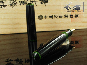 Nakaya Cigar Piccolo Fountain Pen, Midori-Tamenuri, Urushi lacquer