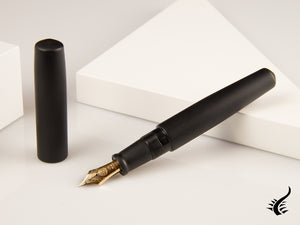 Stylo plume Nakaya Cigar Piccolo Hairline, noir, ébonite