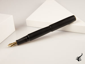 Stylo plume Nakaya Cigar Piccolo Hairline, noir, ébonite