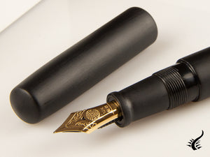 Stylo plume Nakaya Cigar Piccolo Hairline, noir, ébonite