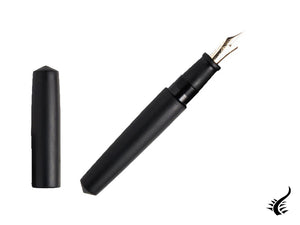 Stylo plume Nakaya Cigar Piccolo Hairline, noir, ébonite