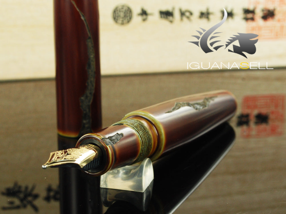 Nakaya Cigar Piccolo "Nuno Kise Hon Kataji" Fountain Pen, Ebonite