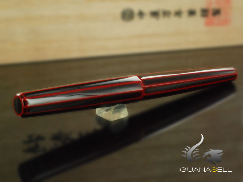 Nakaya Cigar Portable Fountain Pen, Aka-Tamenuri, Decapod, Ebonite