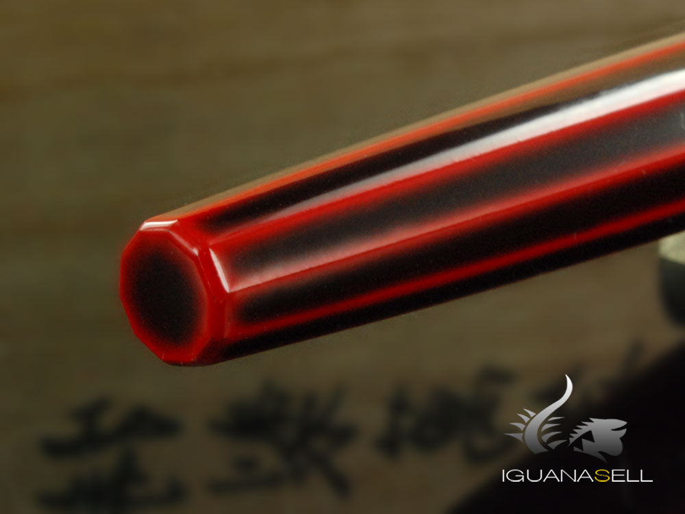 Nakaya Cigar Portable Fountain Pen, Aka-Tamenuri, Decapod, Ebonite