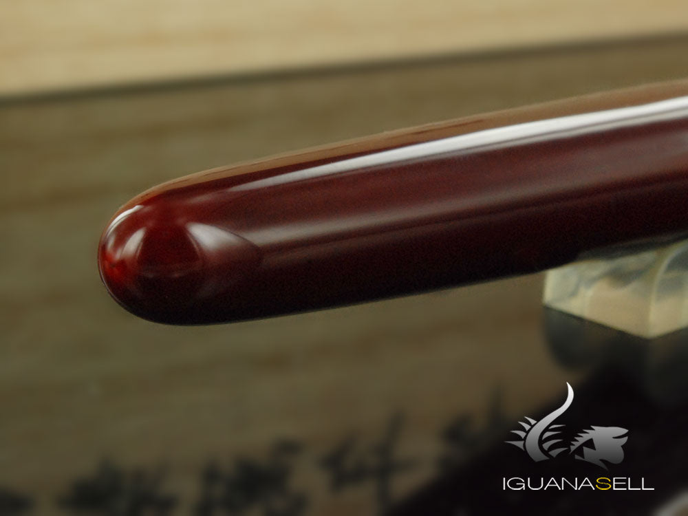 Nakaya Cigar Portable Fountain Pen, Aka-Tamenuri, Ebonite