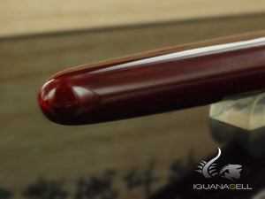 Stylo plume portable Nakaya Cigar, Aka-Tamenuri, ébonite