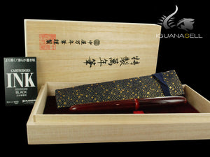 Nakaya Cigar Portable Fountain Pen, Aka-Tamenuri, Ebonite