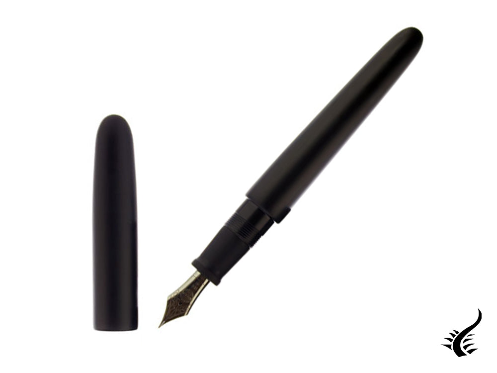 Stylo plume portable Nakaya Cigar, ligne noire, ébonite