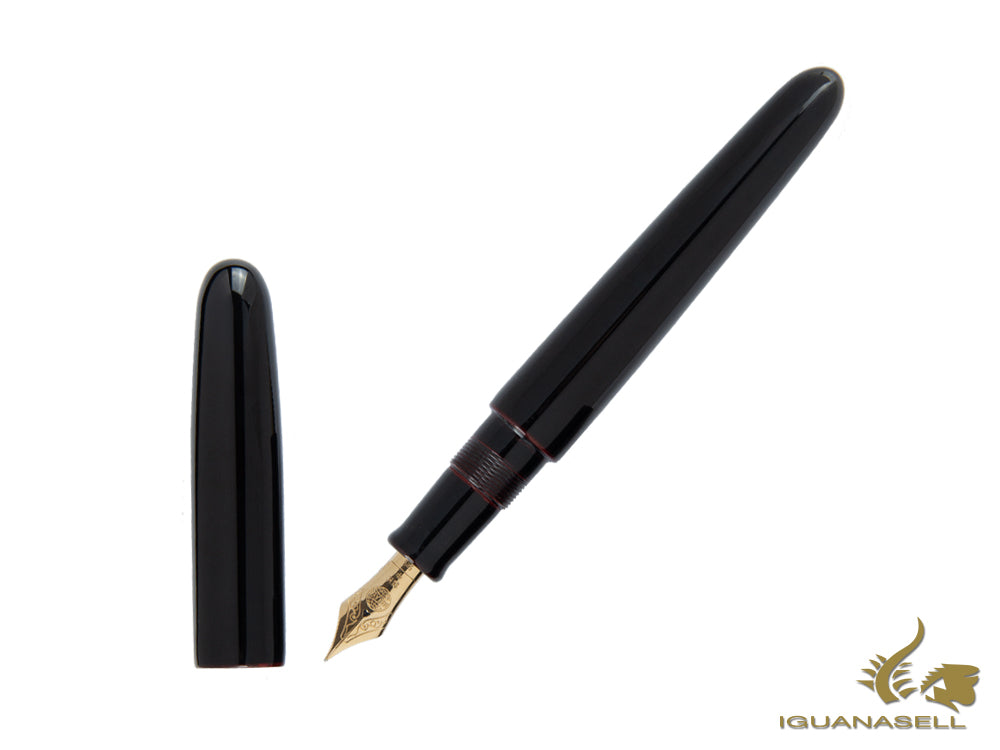 Nakaya Cigar Portable Kuro-Tamenuri Fountain Pen, Ebonite