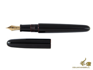 Nakaya Cigar Portable Kuro-Tamenuri Fountain Pen, Ebonite