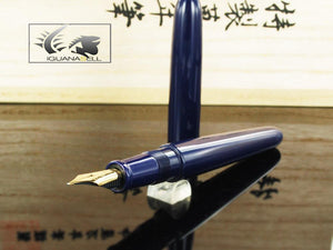 Nakaya Cigar Portable Shobu Fountain Pen, Ebonite and Urushi lacquer