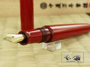 Stylo plume portable Nakaya Cigar Shu-nurippanashi, ébonite, 17 mm