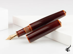 Nakaya Cigar Toki-Tamenuri Fountain Pen, Piccolo, Ebonite