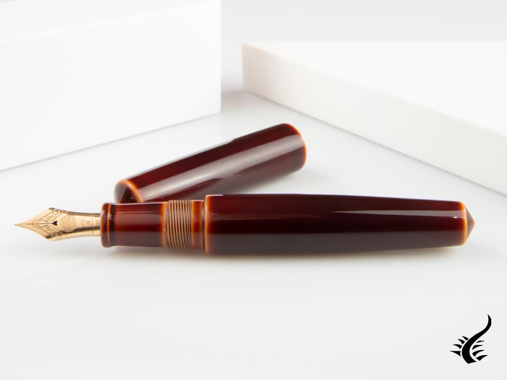 Nakaya Cigar Toki-Tamenuri Fountain Pen, Piccolo, Ebonite