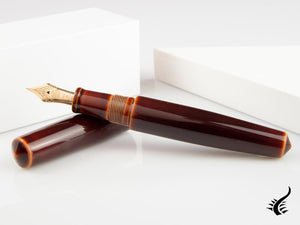 Nakaya Cigar Toki-Tamenuri Fountain Pen, Piccolo, Ebonite