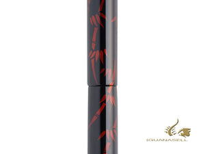 Stylo plume de bureau Nakaya, bambou, ébonite et laque Urushi, or 14 carats,